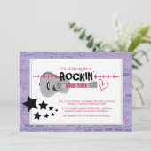 Rockstar Kindergeburtstag Party Einladungen (Stehend Vorderseite)