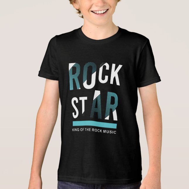 Rockstar King of the Rock Music Tri-Blend Shirt (Vorderseite)