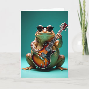 Rockstar-Krötengrußkarte zum Geburtstag Karte