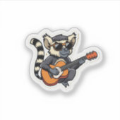 Rockstar Lemur mit Sonnenbrille Sticker (Vorderseite)