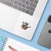 Rockstar Lemur mit Sonnenbrille Sticker (Laptop mit iPhone)