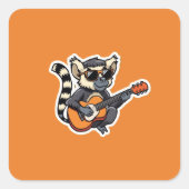 Rockstar Lemur mit Sonnenbrille Sticker (Vorderseite)