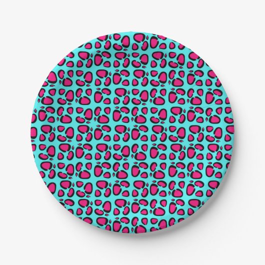 Rockstar Leopard Pappteller (Vorderseite)