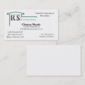 ROCKSTAR Logo, Rockstar Bau, Eric Andr… Visitenkarte (Vorne/Hinten)