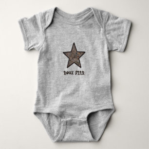 Rockstar-lustige Rock-Beschaffenheit mit Baby Strampler