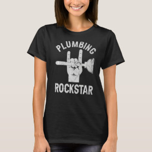 Rockstar, lustiger Klempner, Toilettenkolben h T-Shirt
