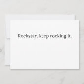 Rockstar Mitarbeiter Vielen Dank Flachkarte Dankeskarte (Rückseite)