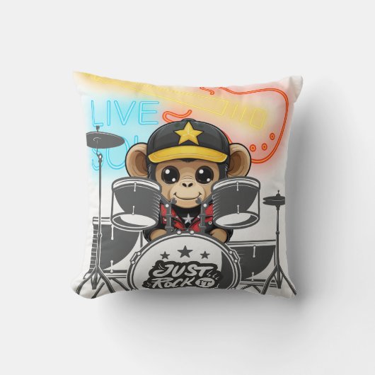 Rockstar Monkey Kissen (Vorderseite)
