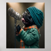 Rockstar Mops Bereit für den Charme Poster (Vorne)