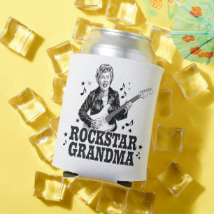 Rockstar-Oma – Lustiges und Retro-Musik-Design Dosenkühler