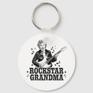Rockstar-Oma – Lustiges und Retro-Musik-Design Schlüsselanhänger