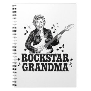 Rockstar Oma - Spaß und Retro Music Design Notizblock