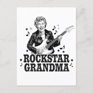 Rockstar Oma - Spaß und Retro Music Design Postkarte