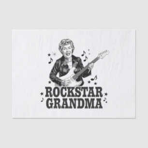 Rockstar Oma - Spaß und Retro Music Design Seidenpapier