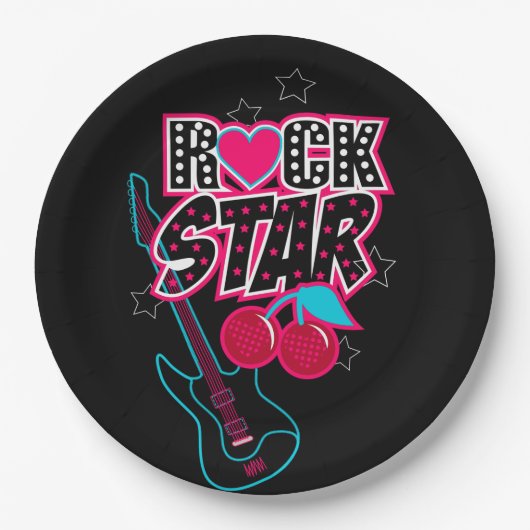 Rockstar Pappteller (Vorderseite)