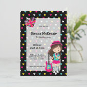 Rockstar-Party Einladung (Stehend Vorderseite)