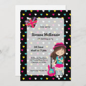 Rockstar-Party Einladung (Vorne/Hinten)