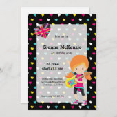 Rockstar-Party Einladung (Vorne/Hinten)