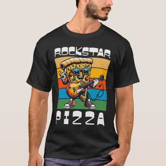 Rockstar-Pizza T-Shirt (Vorderseite)