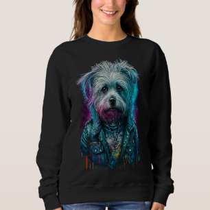 Rockstar-Portrait Havanese Sweatshirt