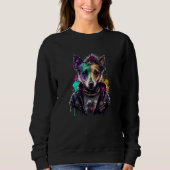 Rockstar portrait Jack Russell Terrier Sweatshirt (Vorderseite)