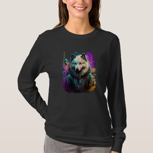 Rockstar portrait Samoyed T-Shirt (Vorderseite)