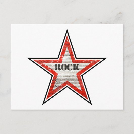 Rockstar Postcard (weißer Hintergrund) Postkarte (Vorderseite)