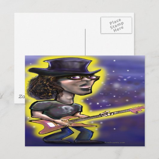 Rockstar Postkarte (Vorne/Hinten)