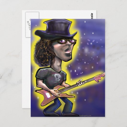 Rockstar Postkarte (Vorne/Hinten)