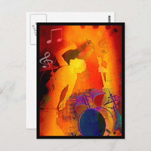 Rockstar Postkarte (Vorne/Hinten)