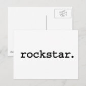 Rockstar. Postkarte (Vorne/Hinten)