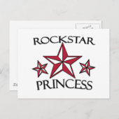 Rockstar Princess Postkarte (Vorne/Hinten)