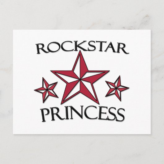 Rockstar Princess Postkarte (Vorderseite)