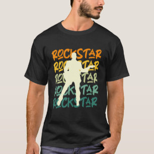 Rockstar Retro Rock Music Gitarrist Music Band Fes T-Shirt