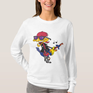 Rockstar-Roadrunner-Vogel mit Gitarre T-Shirt