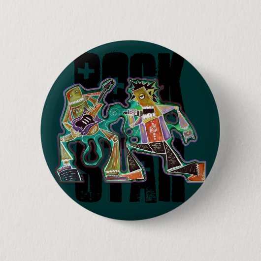 ROCKSTAR-ROBOTER Knopf Button (Vorderseite)
