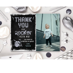 Rockstar Rocker Kreide Grunge Dankeskarten Einladung