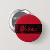 Rockstar rojo Button (Vorne & Hinten)