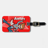 Rockstar Rot scherzt Gepäckanhänger (Vorderseite horizontal)