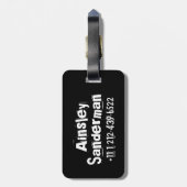 Rockstar Rot scherzt Gepäckanhänger (Rückseite vertikal)