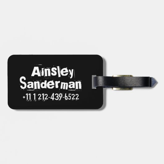 Rockstar Rot scherzt Gepäckanhänger (Rückseite horizontal)