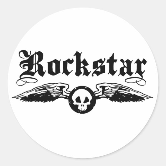 Rockstar Runder Aufkleber (Vorderseite)
