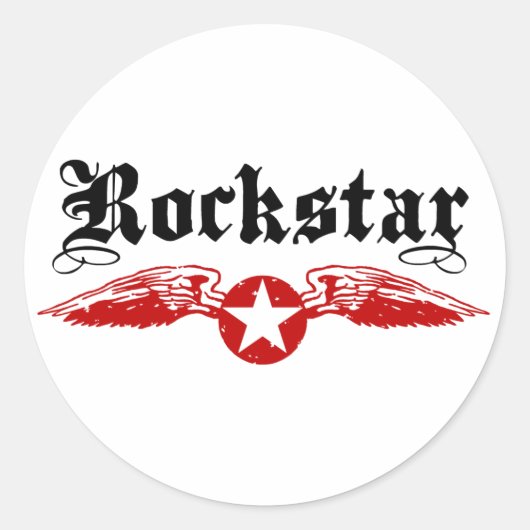 Rockstar Runder Aufkleber (Vorderseite)