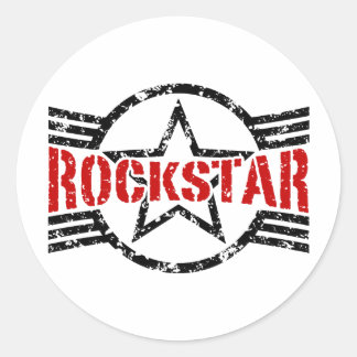 Rockstar Runder Aufkleber