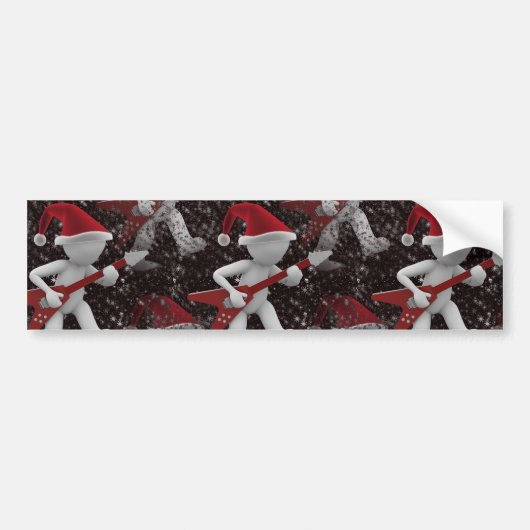 Rockstar Santa Autoaufkleber (Vorne)