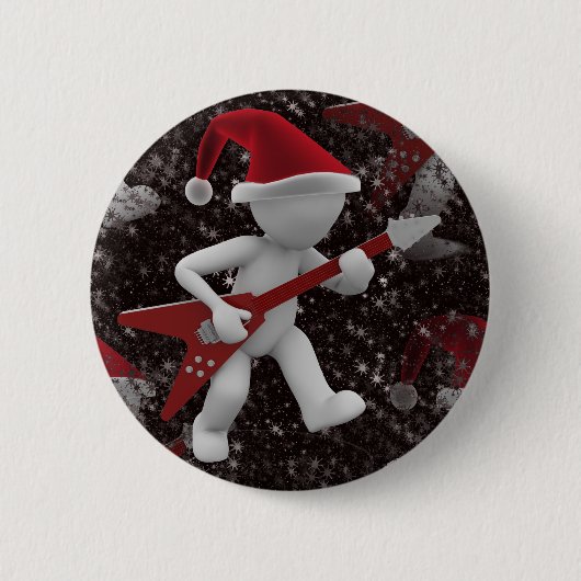 Rockstar Santa Button (Vorderseite)