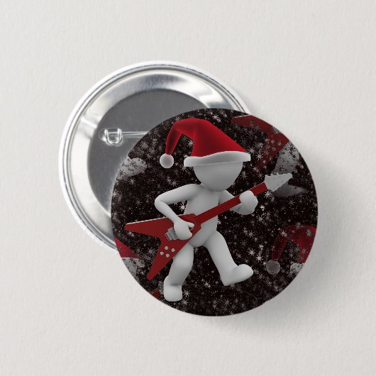 Rockstar Santa Button (Vorne & Hinten)