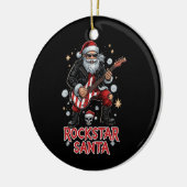 Rockstar Santa Ceramic Ornament (Links)