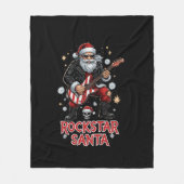 Rockstar Santa Fleece Blanket (Vorderseite)