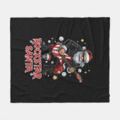 Rockstar Santa Fleece Blanket (Vorderseite (Horizontal))